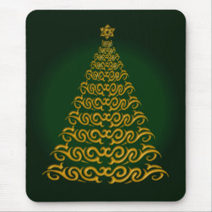 Elegante grüne Weihnachtsbaummousepad Mousepad