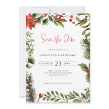 Elegante Grünen Winter Fall Blumenhochzeit