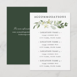 Elegante Grünflächen Unterkunft Eintrittskarte RSVP Karte