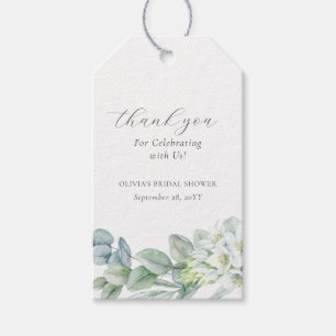 Elegante Grünpflanzen Moderne Schrift Dankeschön G Geschenkanhänger