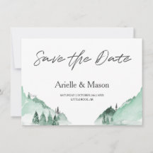 Elegante Grünwälder Save the Date