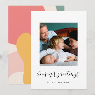 Elegante Grüße zur Jahreszeit Familienfoto Feiertagskarte