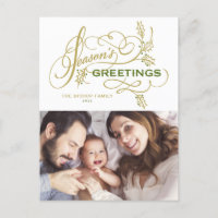 Elegante Grüße zur Jahreszeit Familienfoto