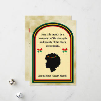 Elegante Grußkarte zum Black History Month  Feiertagskarte
