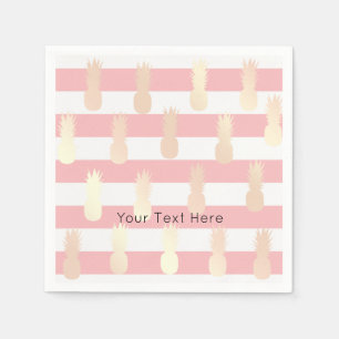 Elegante, gürtelförmige Ananas-Rose Serviette