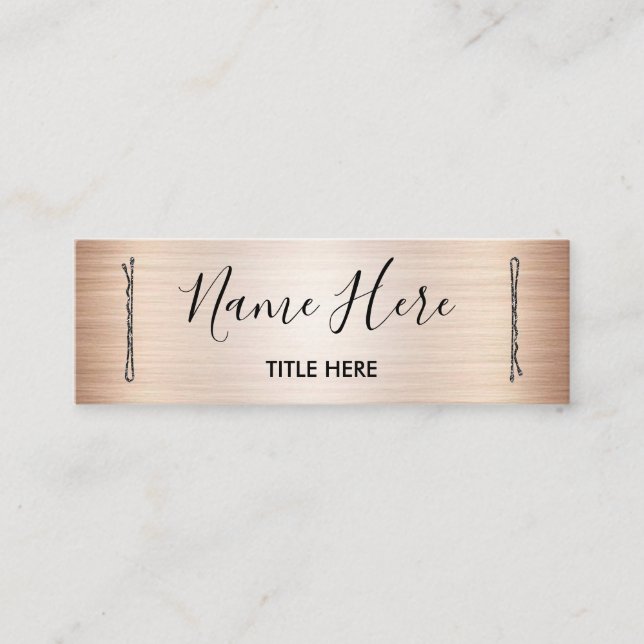 Elegante Haar-Stylist-Geschäfts-Karte mit Mini Visitenkarte (Vorderseite)