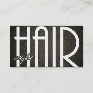 Elegante Hair Damask Stylist Business Cards Visitenkarte