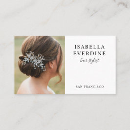 Elegante Hair Stylist Foto Business Card Visitenkarte