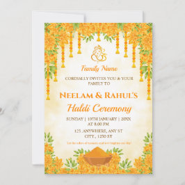 Elegante Haldi-Zeremonie-Einladung Einladung