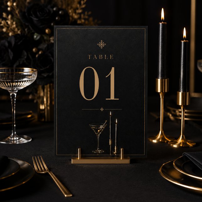 Elegante Halloween-Cocktailparty Tischnummer (Von Creator hochgeladen)