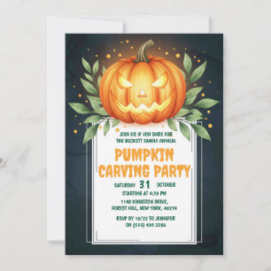 Elegante Halloween-Einladungskarte Jack-o’-Lante Einladung