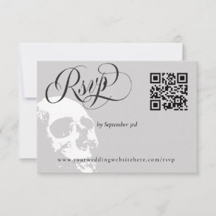 Elegante Halloween-Hochzeit RSVP Online Karte