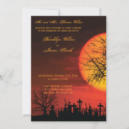 Elegante Halloween Hochzeitsnacht Einladung