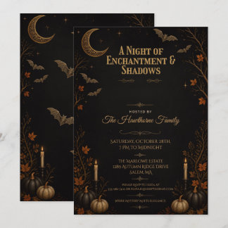 Elegante Halloween-Party-Feier Einladung