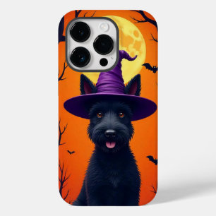 🐶✨ Elegante Halloween schwarze Hund Kunst Minimal Case-Mate iPhone 14 Pro Hülle