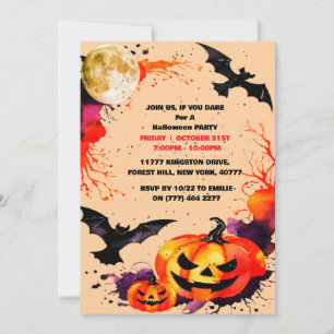 Elegante Halloween Spooky-Party Einladung