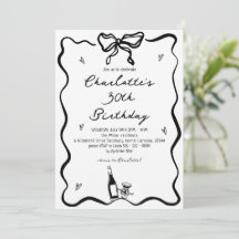 Elegante Hand Drawn 30. Geburtstag