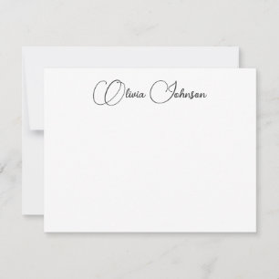Elegante Hand Letted Script Note Card Mitteilungskarte