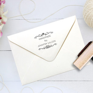 Elegante Handarbeit Personalisierte Briefmarke der Gummistempel