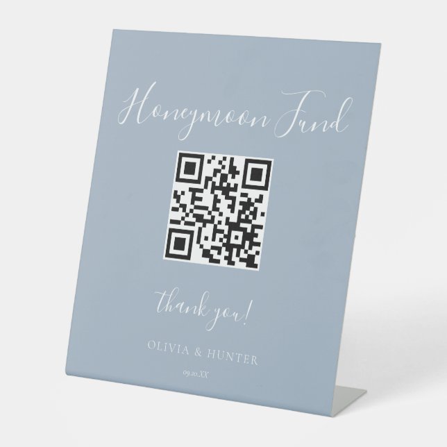 Elegante handgeschriebene Hochzeitsflitterwochenze Sockelschild (Vorderseite)