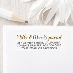 Elegante handgeschriebene Namen + Adressinformatio