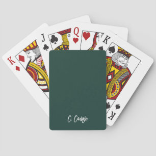Elegante handgeschriebene Schrift personalisiert Spielkarten
