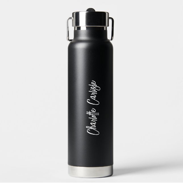Elegante handgeschriebene Schrift Trinkflasche (Vorderseite)