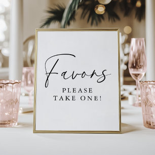 Elegante handgeschriebene Skript-Brautparty-Favori Poster