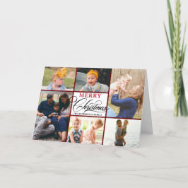 Elegante handgeschriebene Typografie | 6 FotoColla Feiertagskarte