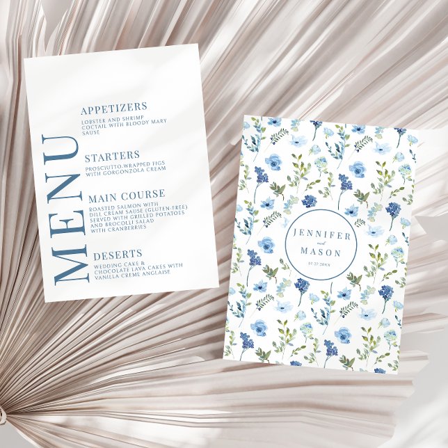 Elegante handgezeichnete Blumenkarten für Hochzeit Begleitkarte (Von Creator hochgeladen)