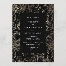 Elegante handgezeichnete botanische Hochzeit