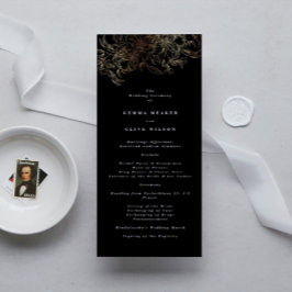 Elegante handgezeichnete botanische Hochzeitsfeier Programm