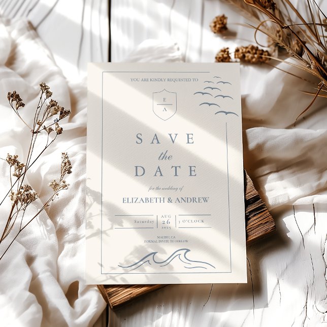 Elegante, handgezeichnete Hochzeit Save The Date (Von Creator hochgeladen)