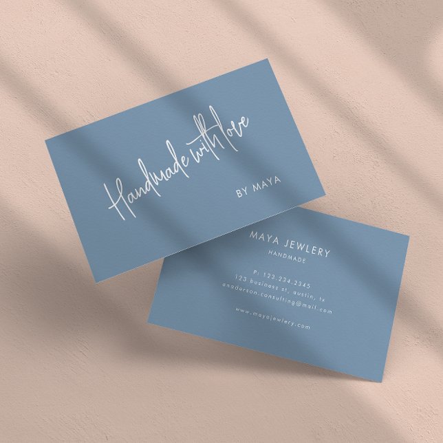 Elegante Handmade mit Liebe Business Card Visitenkarte (Von Creator hochgeladen)
