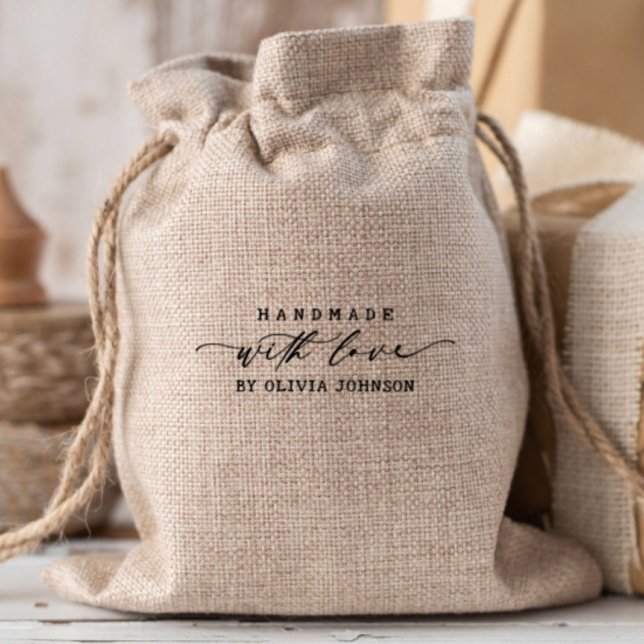 Elegante Handmade mit Personalisiertem Liebe-Scrip Gummistempel (Von Creator hochgeladen)