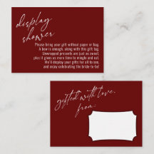 Elegante Handschrift Display Dusche Burgunderrot