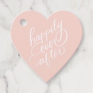 Elegante Handschrift glücklich nach Hochzeit Geschenkanhänger