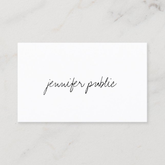 Elegante Handschrift Moderne Minimalistische Vorla Visitenkarte (Vorderseite)