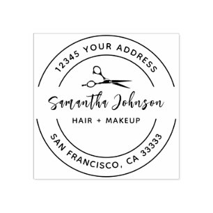 Elegante Handschrift Salon Rubber Briefmarke Gummistempel