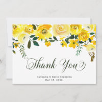 Elegante Handschrift Summer Yellow Rose Floral