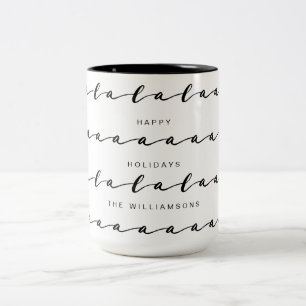 Elegante Handschrifts-glücklicher Feiertag des Zweifarbige Tasse
