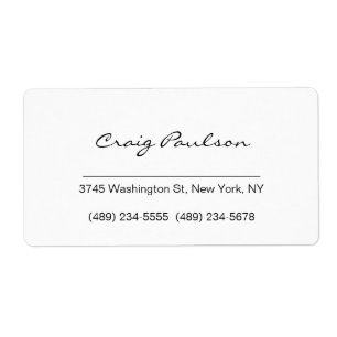 Elegante Handwriting Black & White Business Card