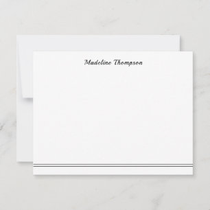 Elegante Handwriting-Kalligrafie mit zwei Linien S Mitteilungskarte