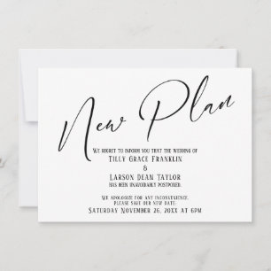 Elegante Handwriting Neue Plan Einfache Ankündigun Einladung