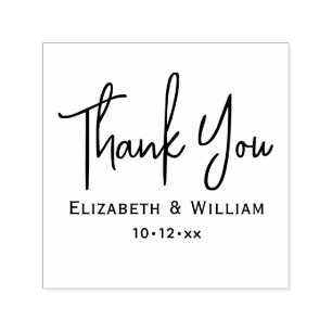 Elegante Handwriting Wedding Typografy Vielen Dank Permastempel