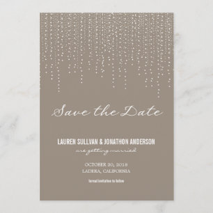 Elegante Hängeleuchten Save the Date Einladung
