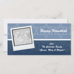Elegante Hanukkah Foto Cards Feiertagskarte