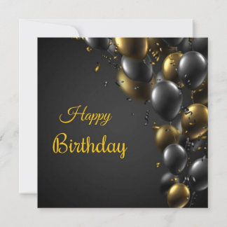 Elegante Happy Birthday-Karte Einladung