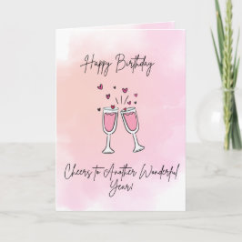 Elegante Happy Birthday Karte | Prost