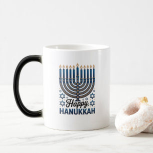 Elegante Happy Hanukka-Jüdische Feiertagskunst Verwandlungstasse